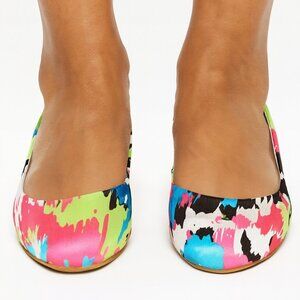 Women’s Y2K Neon Print Flats Size 8